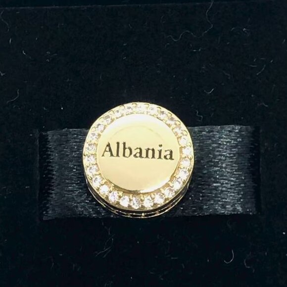 ✨🔥PANDORA Country Of Albania Exclusive Flag Enamel Button Charm - Picture 2 of 4